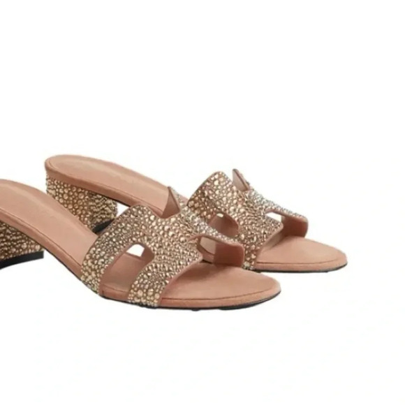 Hermes Shoes - Hermes oasis crystal sandals